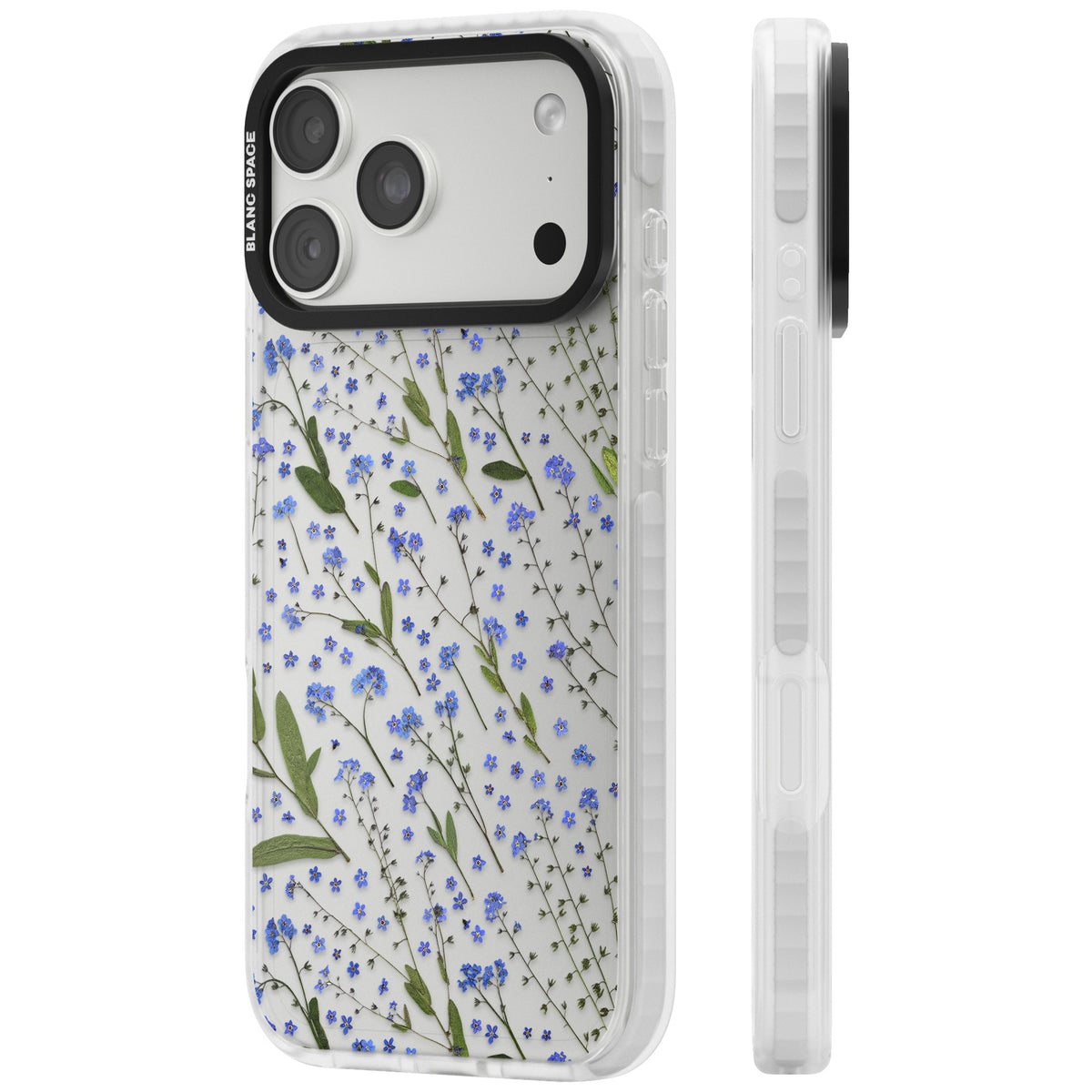Blue Meadow iPhone 18 Pro Max Impact Clear Phone Case side