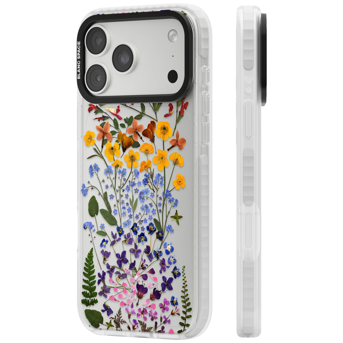 Wildflower Stripe iPhone 18 Pro Max Impact Clear Phone Case side