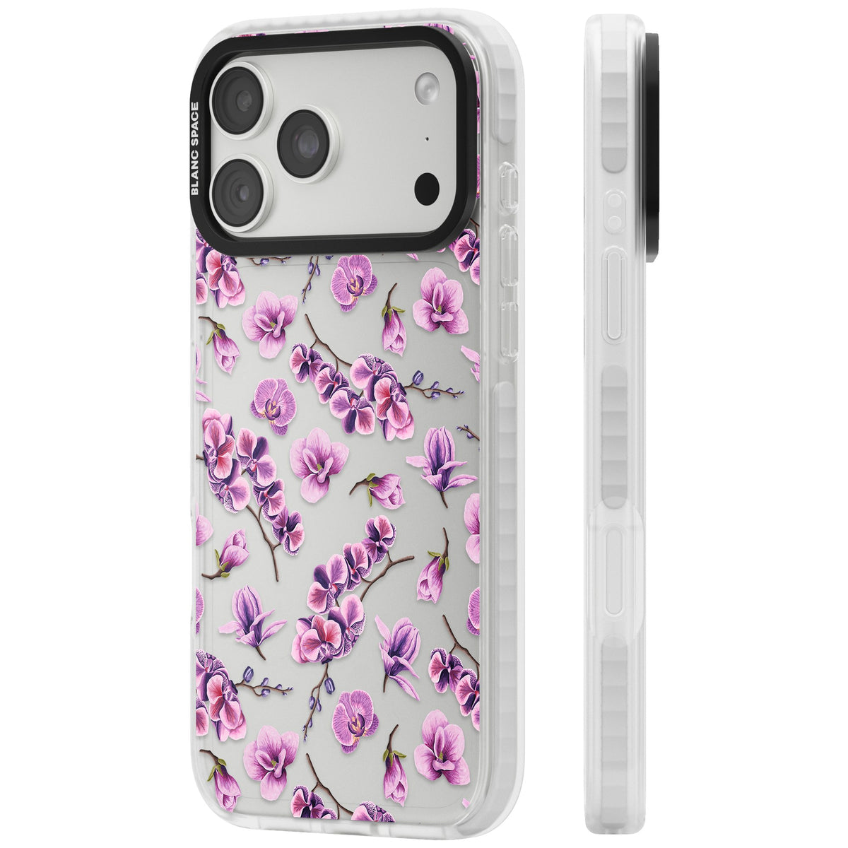 Soft Bloom iPhone 18 Pro Max Impact Clear Phone Case side