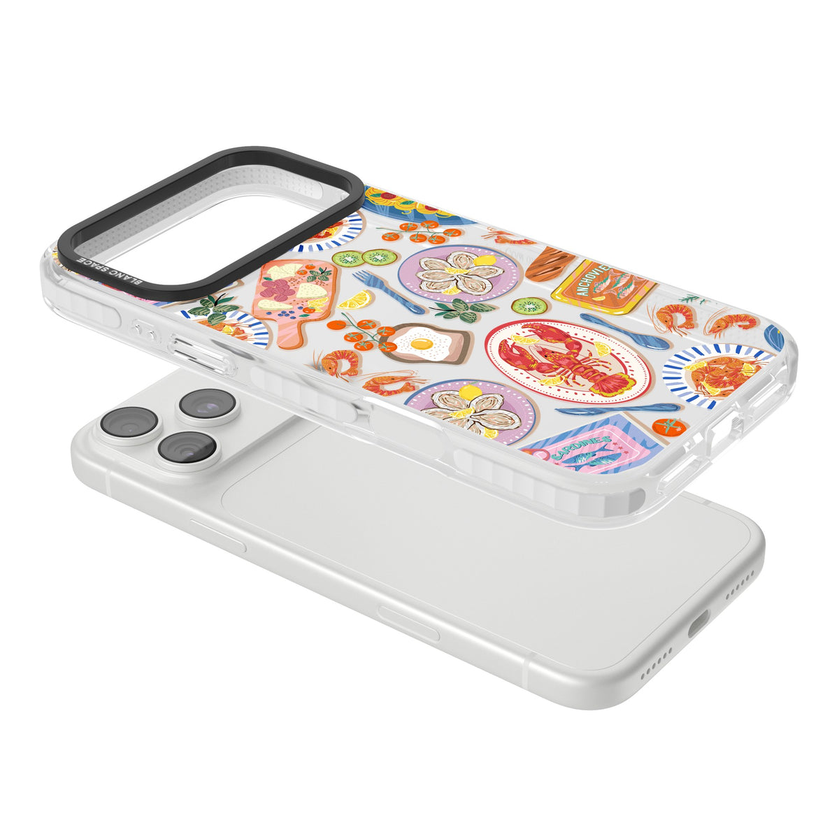 Coastal Spread iPhone 18 Pro Max Impact Clear Phone Case angled