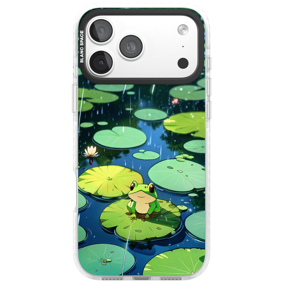 Frog In Lily Pond iPhone 18 Pro Max Impact Clear Phone Case front