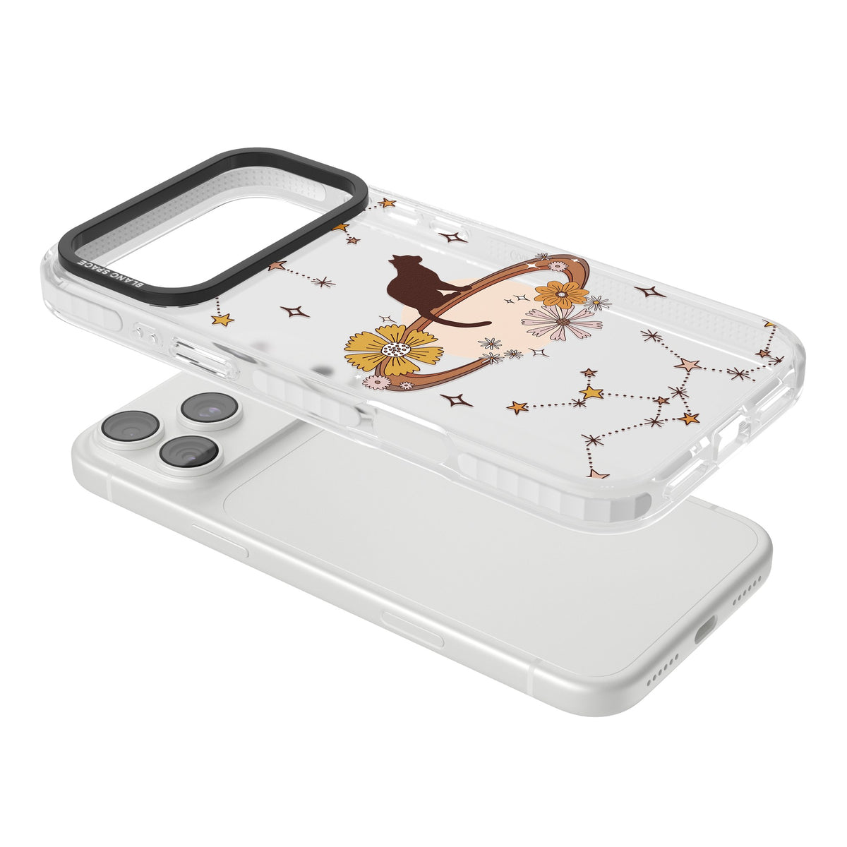Feline Phenomenon iPhone 18 Pro Max Impact Clear Phone Case angled