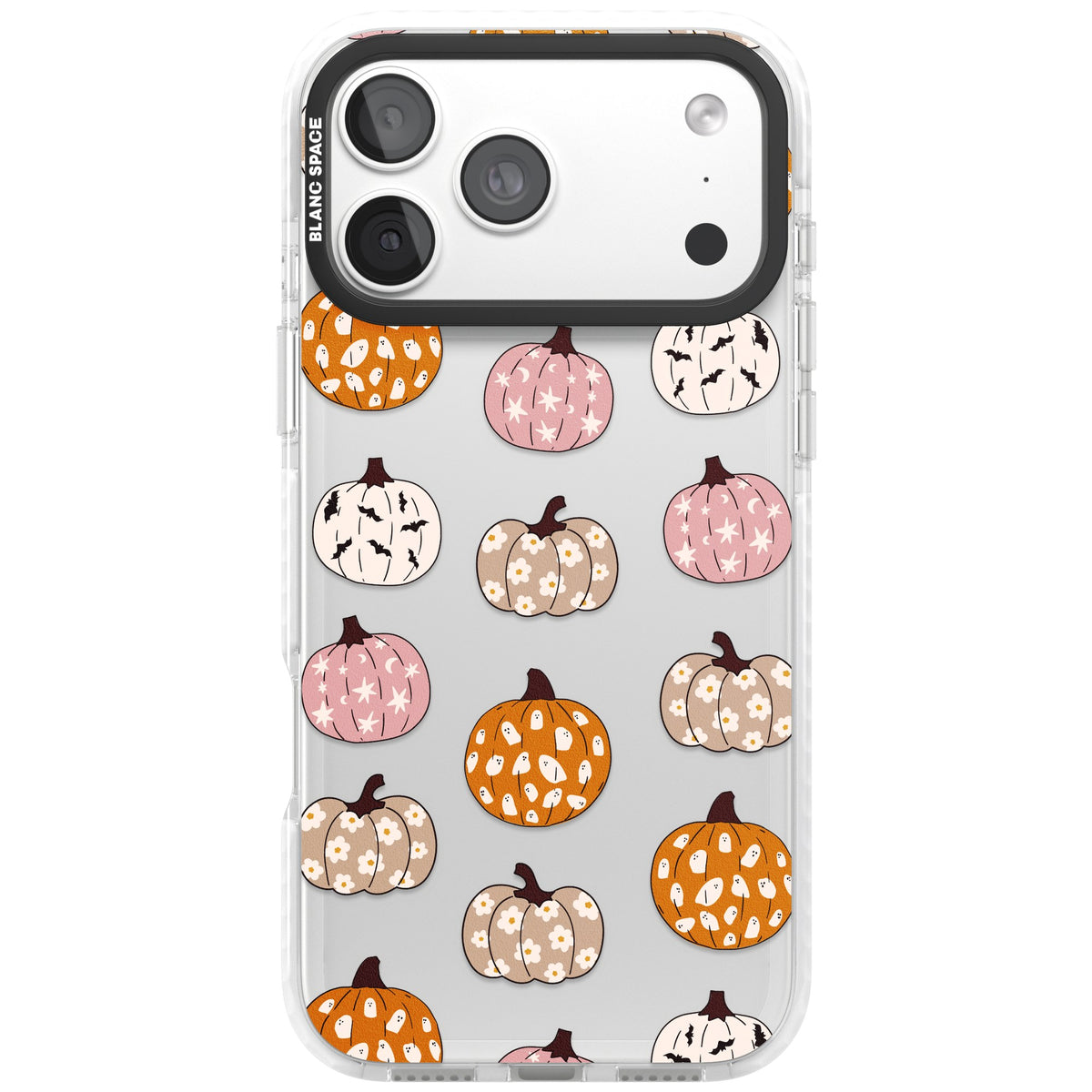 Floral Pumpkins iPhone 18 Pro Max Impact Clear Phone Case front