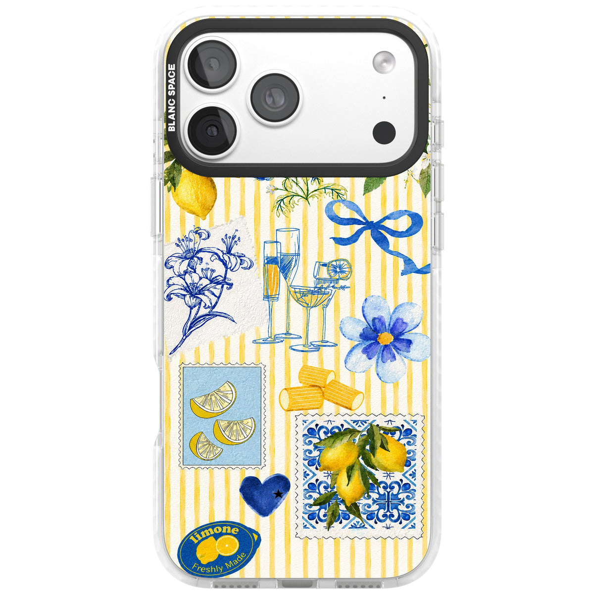 Limone Riviera iPhone 18 Pro Max Impact Clear Phone Case front