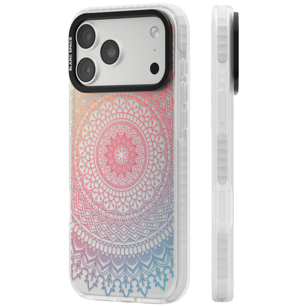 Pastel Mandala iPhone 18 Pro Max Impact Clear Phone Case side