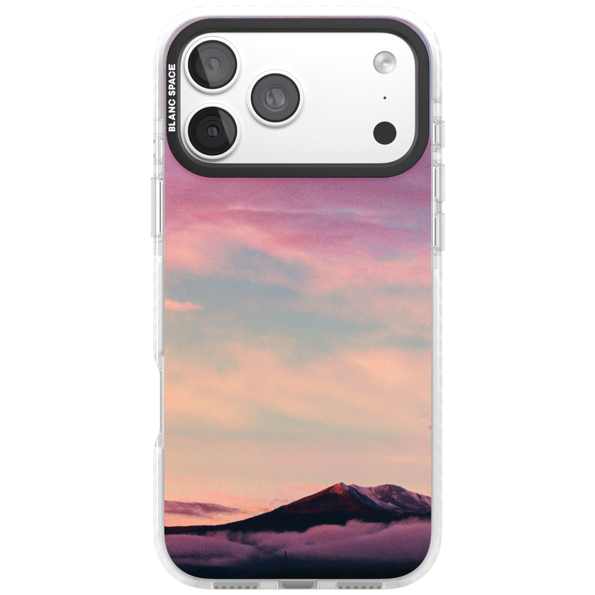 Pastel Mountain Sunset iPhone 18 Pro Max Impact Clear Phone Case front