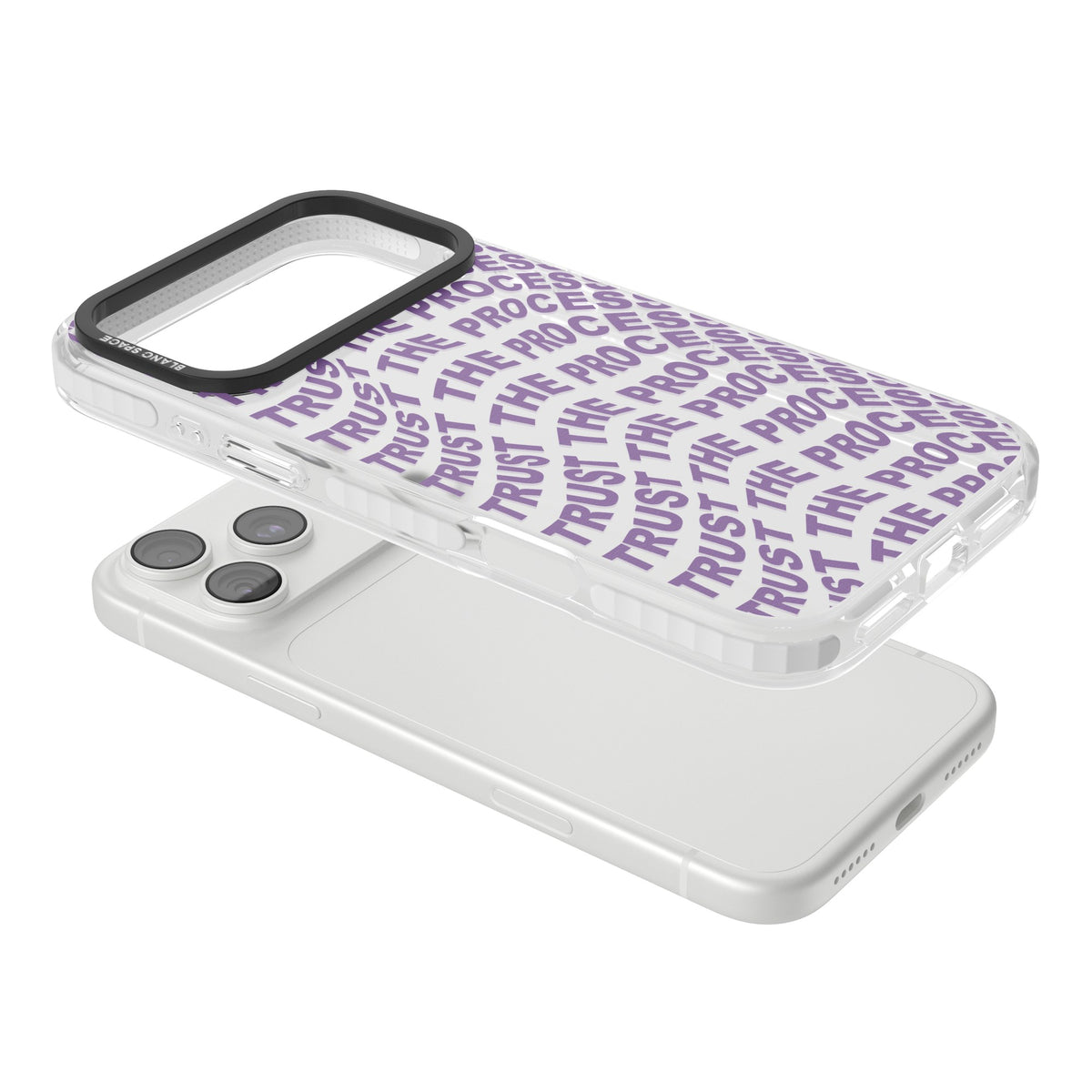 Trust The Process iPhone 18 Pro Max Impact Clear Phone Case angled