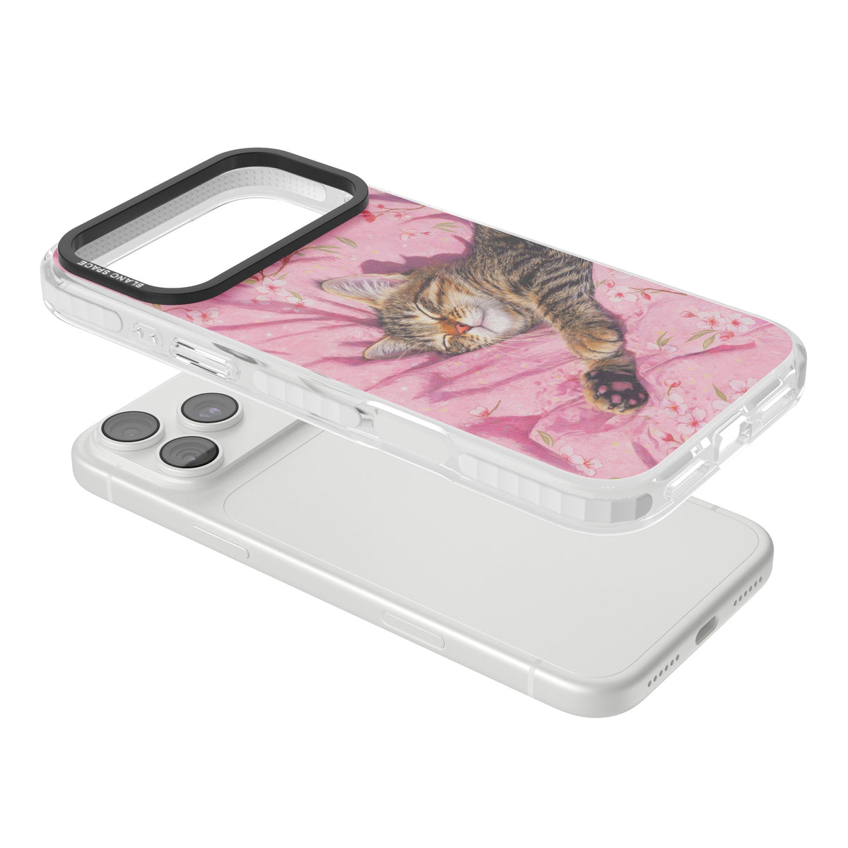 Kitten Dreams iPhone 18 Pro Max Impact Clear Phone Case angled