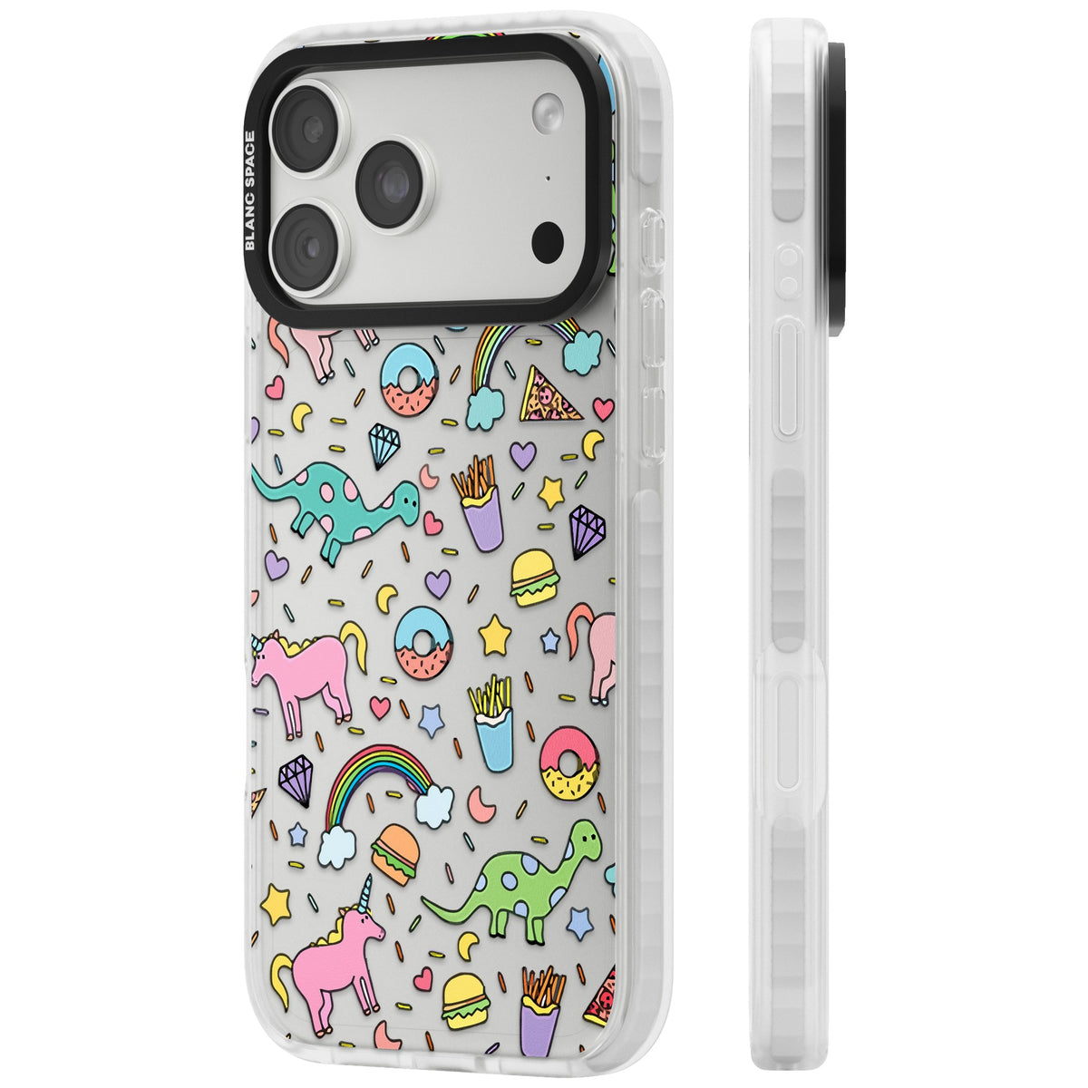 Bubblegum Fantasy iPhone 18 Pro Max Impact Clear Phone Case side