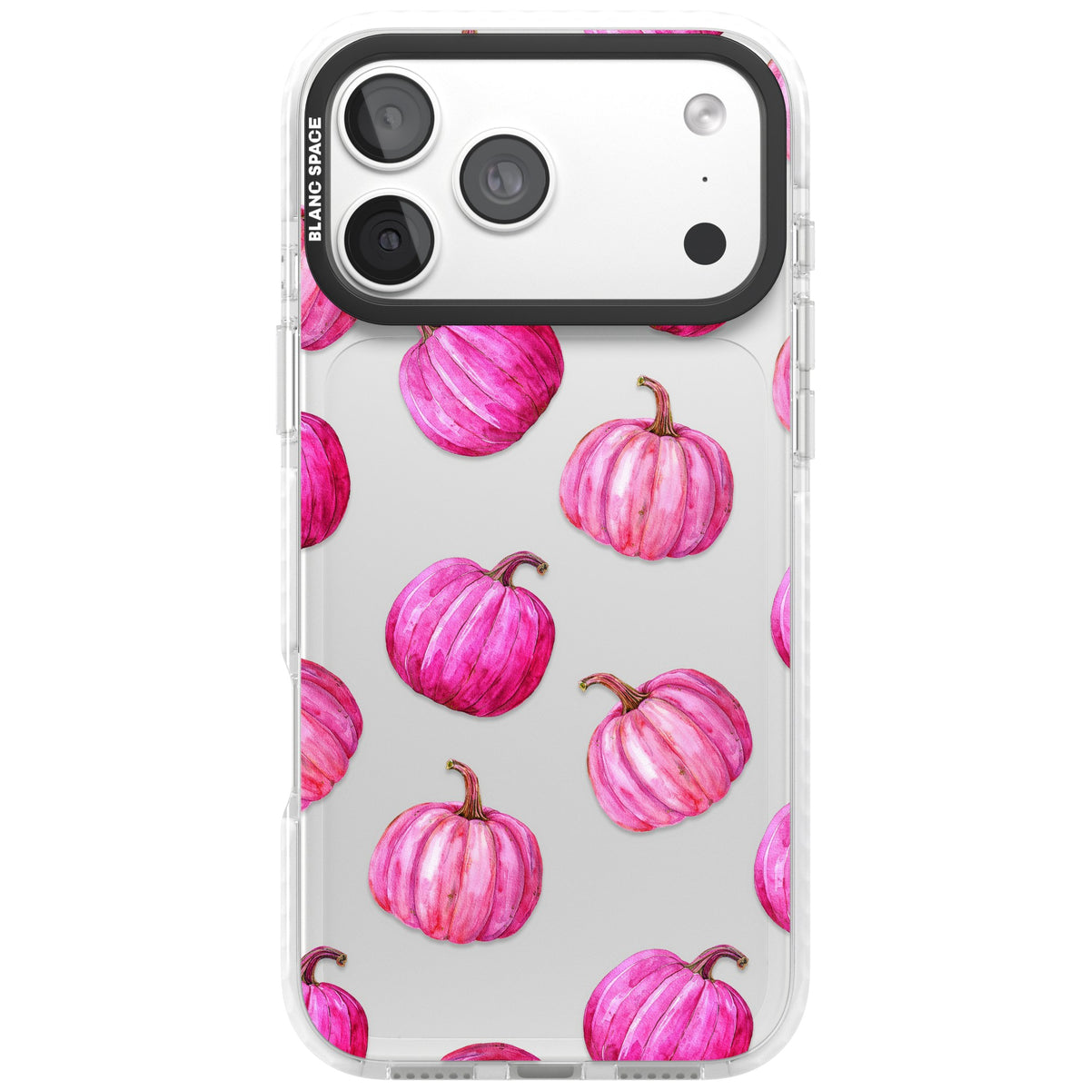 Pink Pumpkins iPhone 18 Pro Max Impact Clear Phone Case front