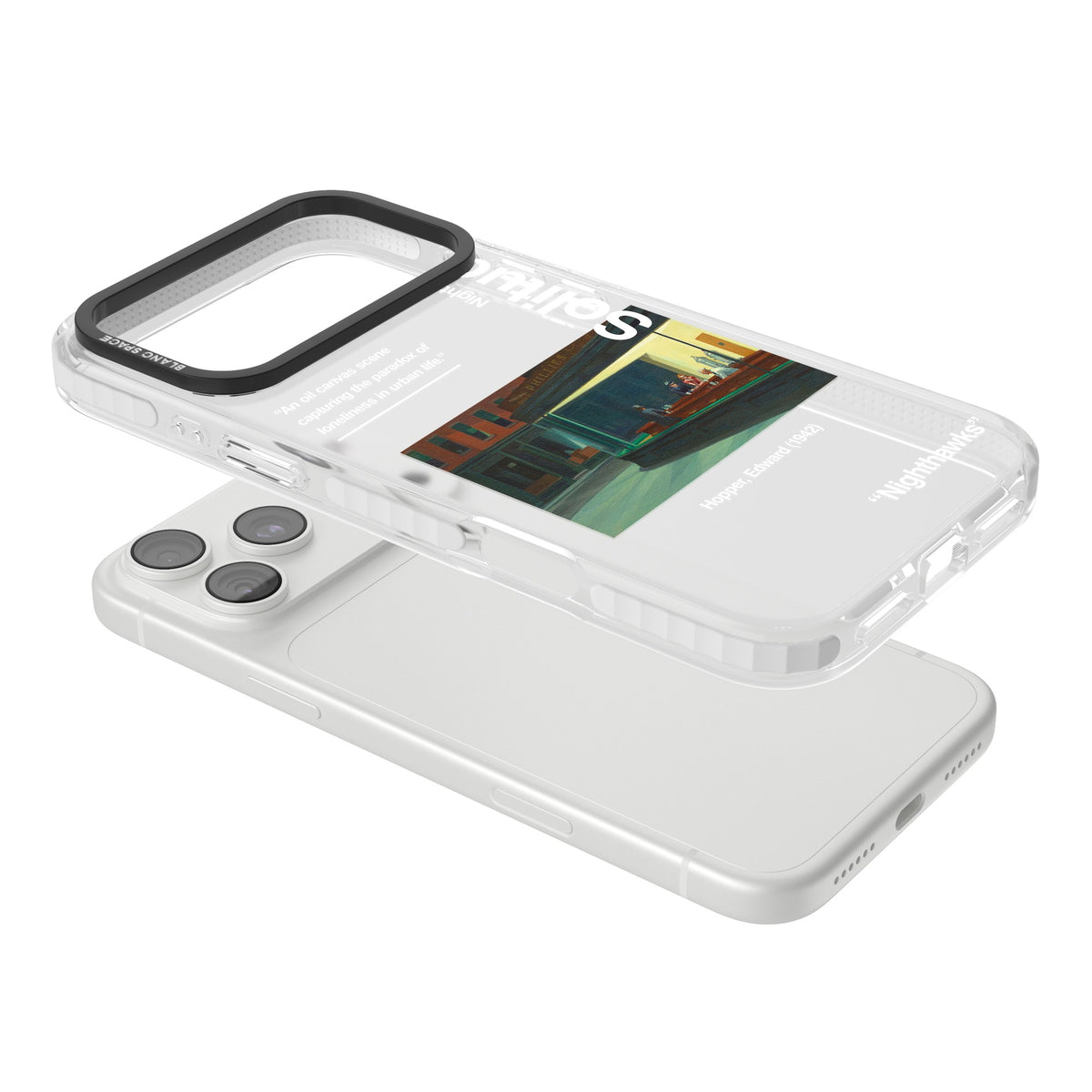 Nighthawks iPhone 18 Pro Max Impact Clear Phone Case angled