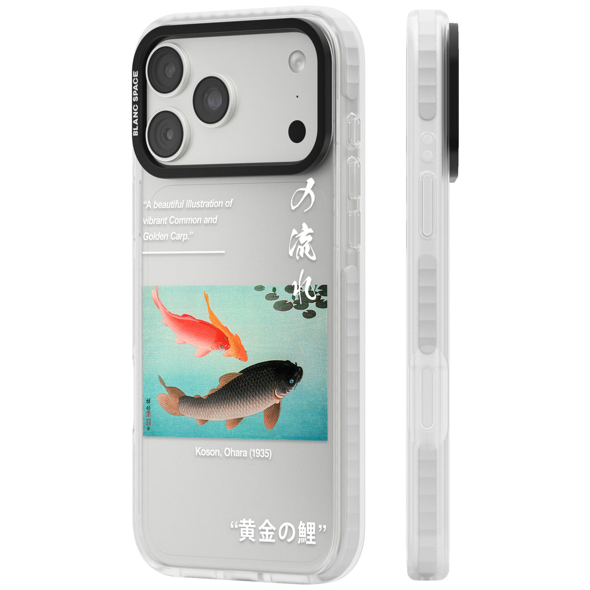 Golden Carp iPhone 18 Pro Max Impact Clear Phone Case side