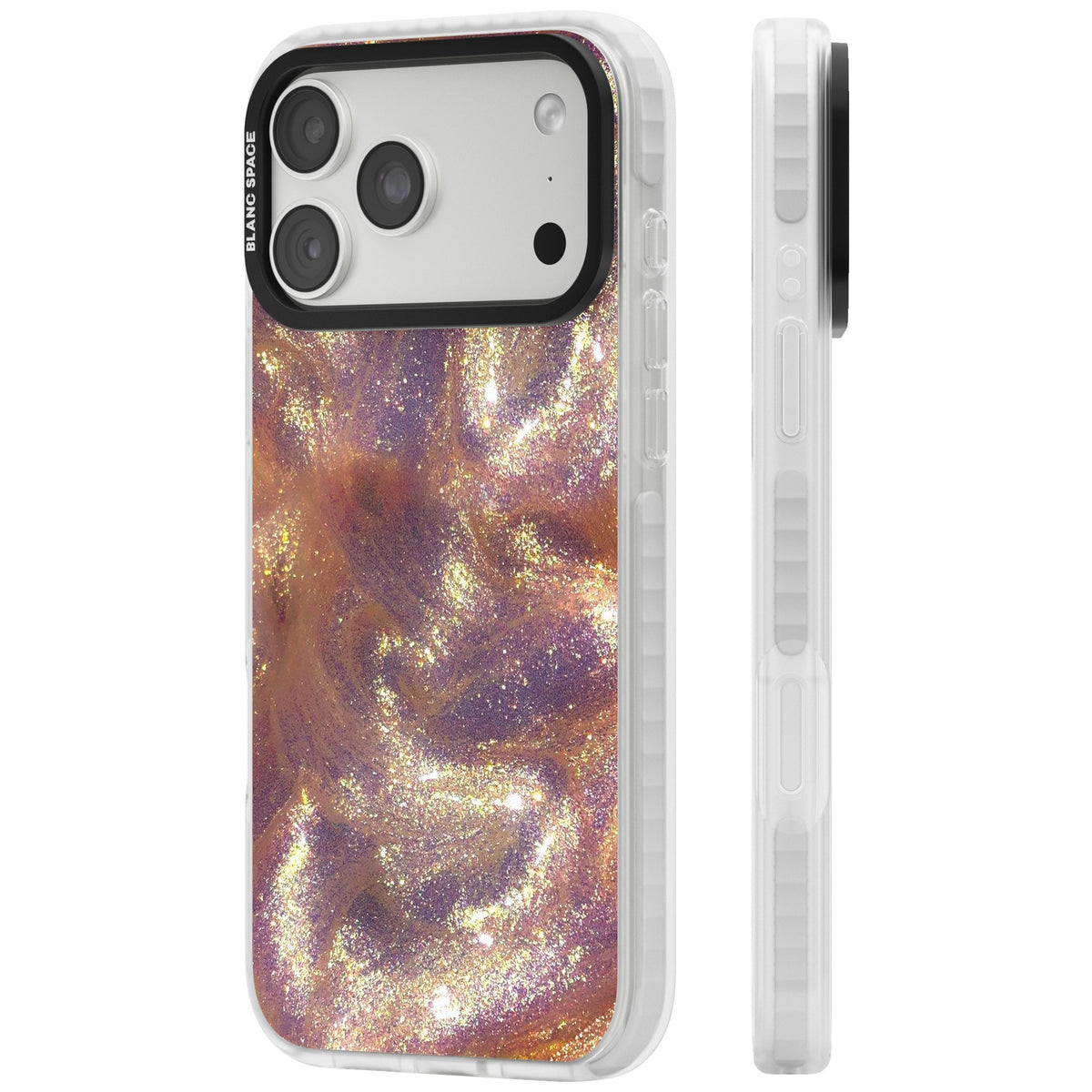 Shimmer iPhone 18 Pro Max Impact Clear Phone Case side