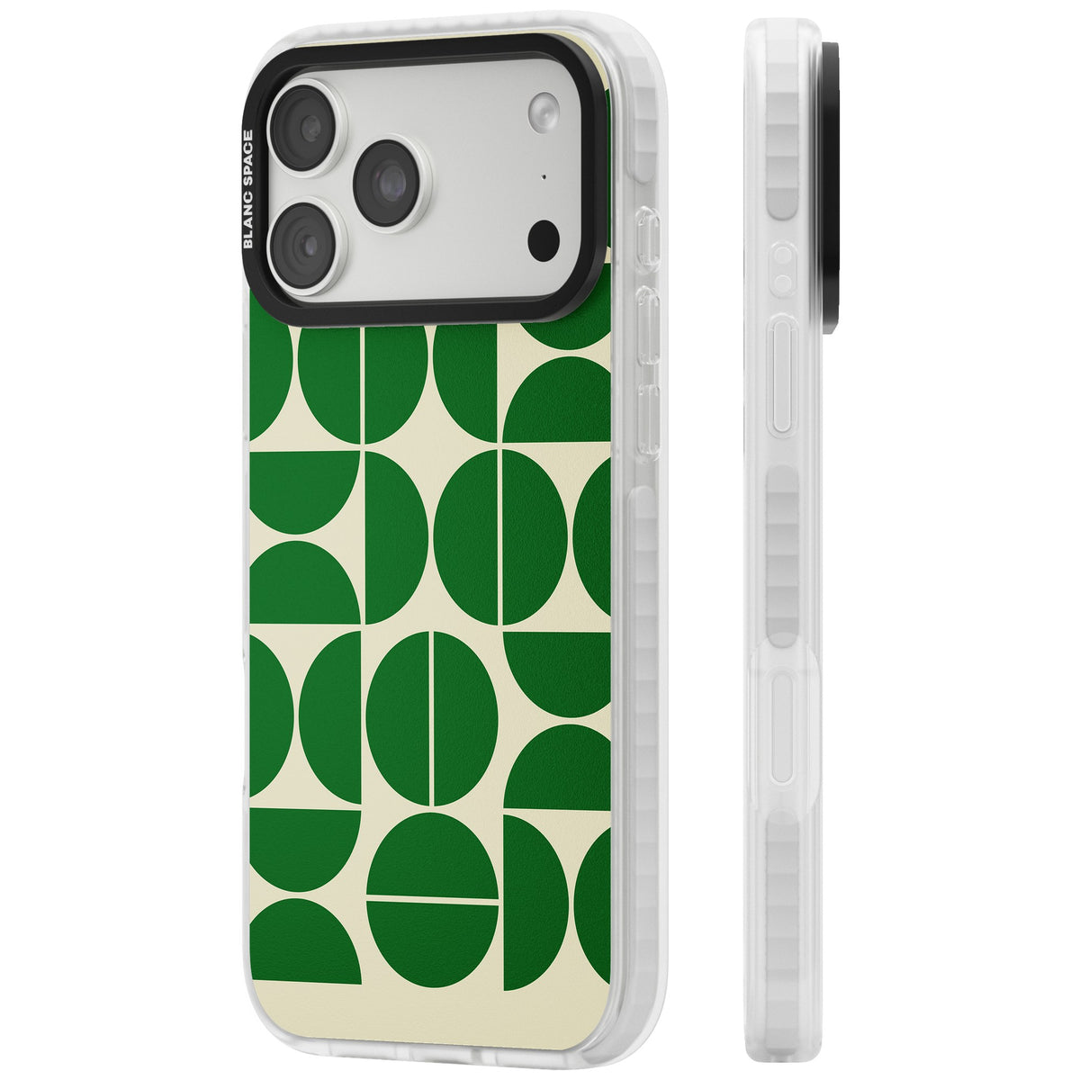 Bauhaus Green iPhone 18 Pro Max Impact Clear Phone Case side