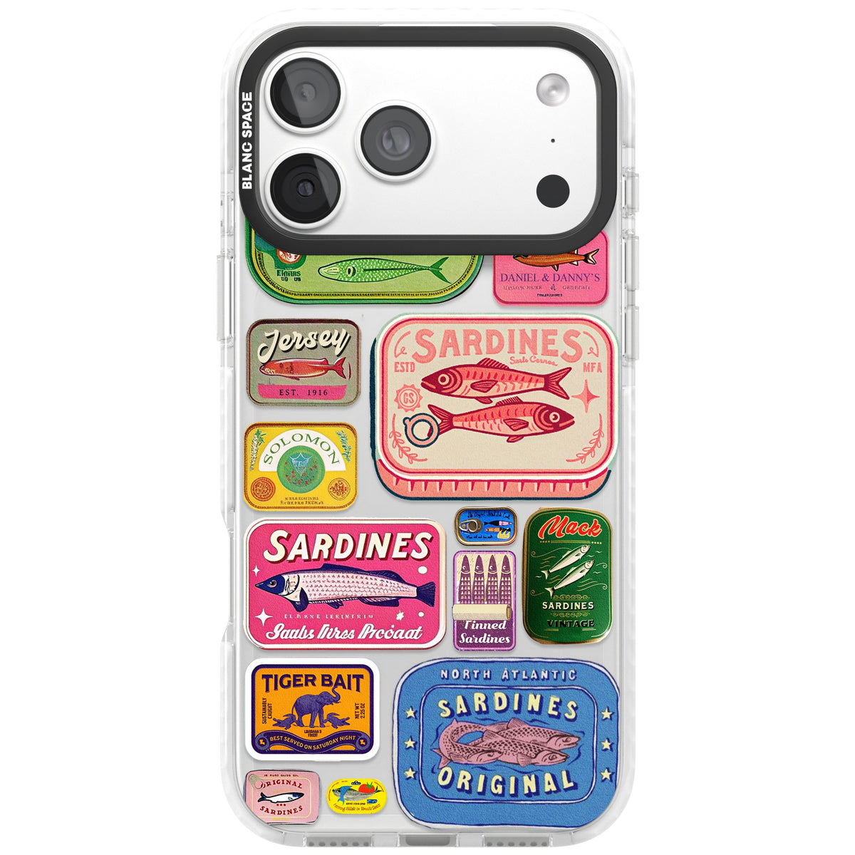 Coastal Sardines iPhone 18 Pro Max Impact Clear Phone Case front