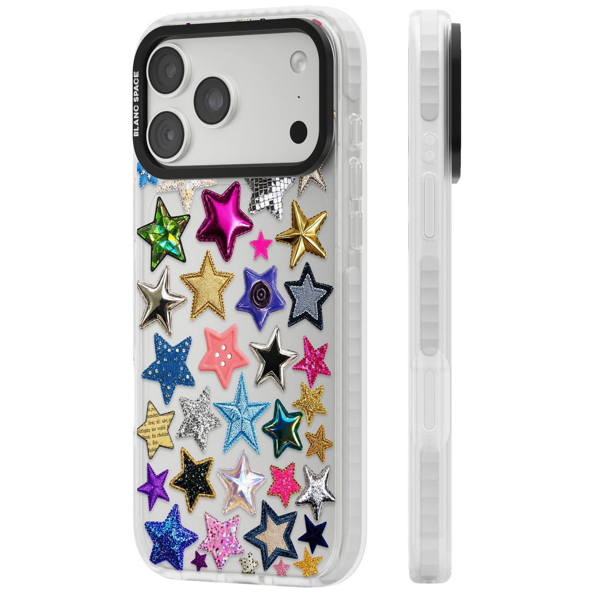 Crafty Star Mix iPhone 18 Pro Max Impact Clear Phone Case side