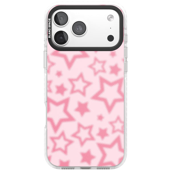 Pink Halftone Stars