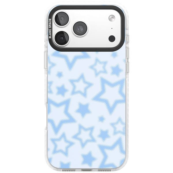 Blue Halftone Stars