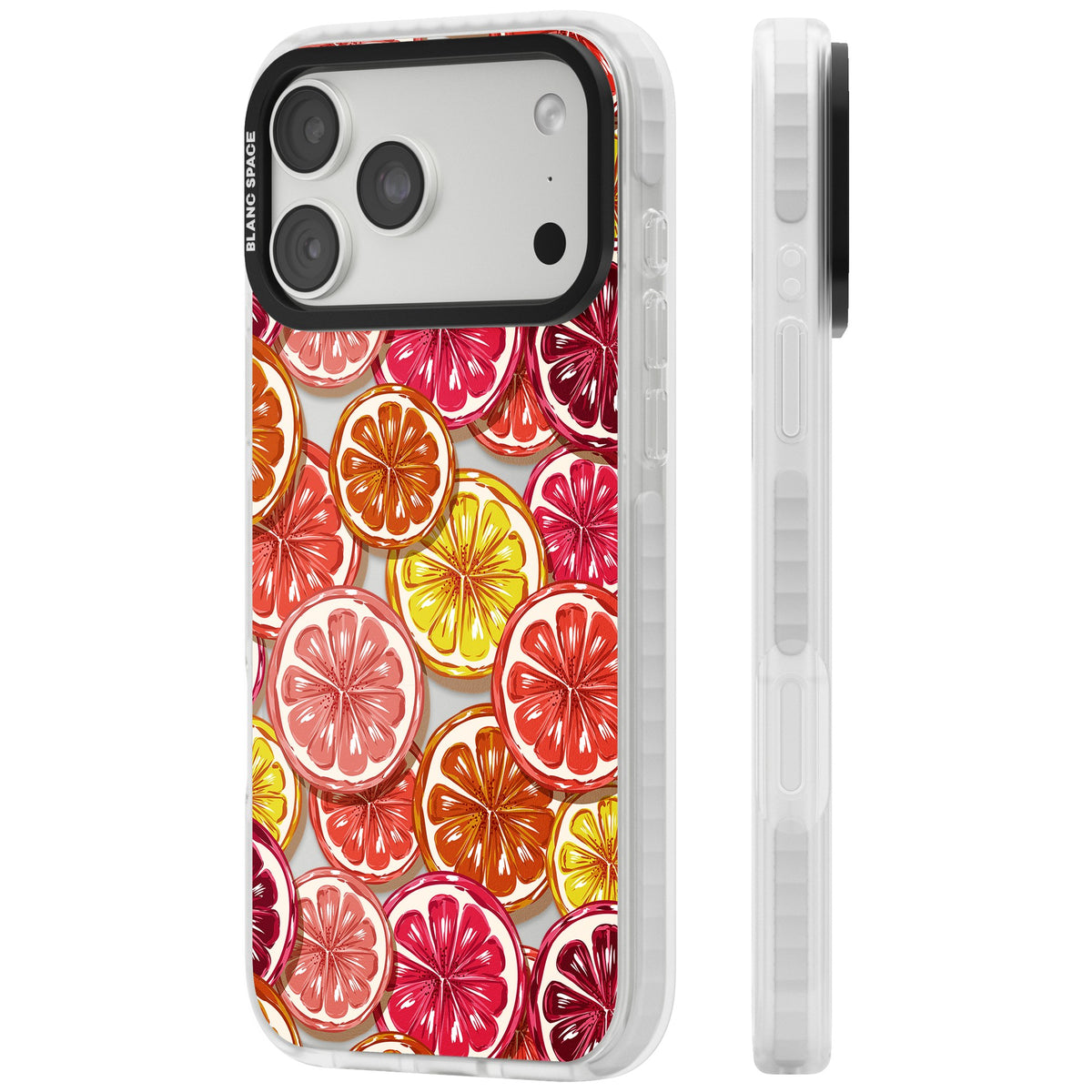 Citrus Fiesta iPhone 18 Pro Max Impact Clear Phone Case side