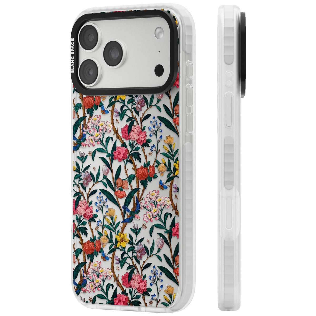 Vines & Flowers iPhone 18 Pro Max Impact Clear Phone Case side