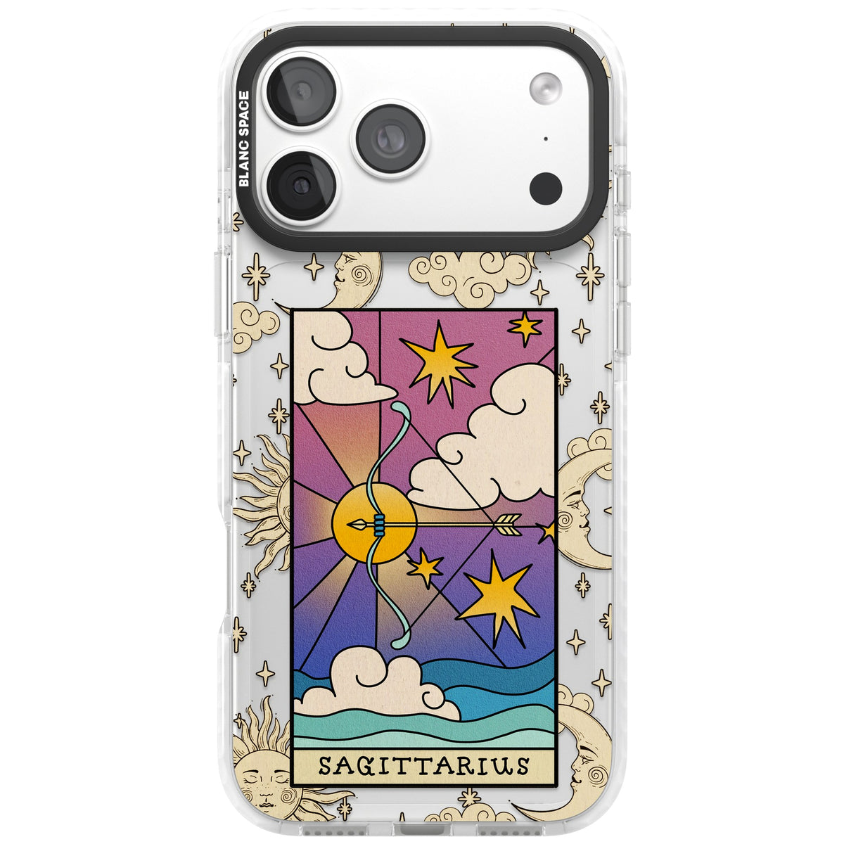Celestial Zodiac Sagittarius iPhone 18 Pro Max Impact Clear Phone Case front