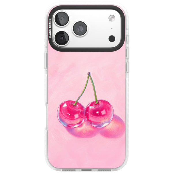 Pink Glass Cherry