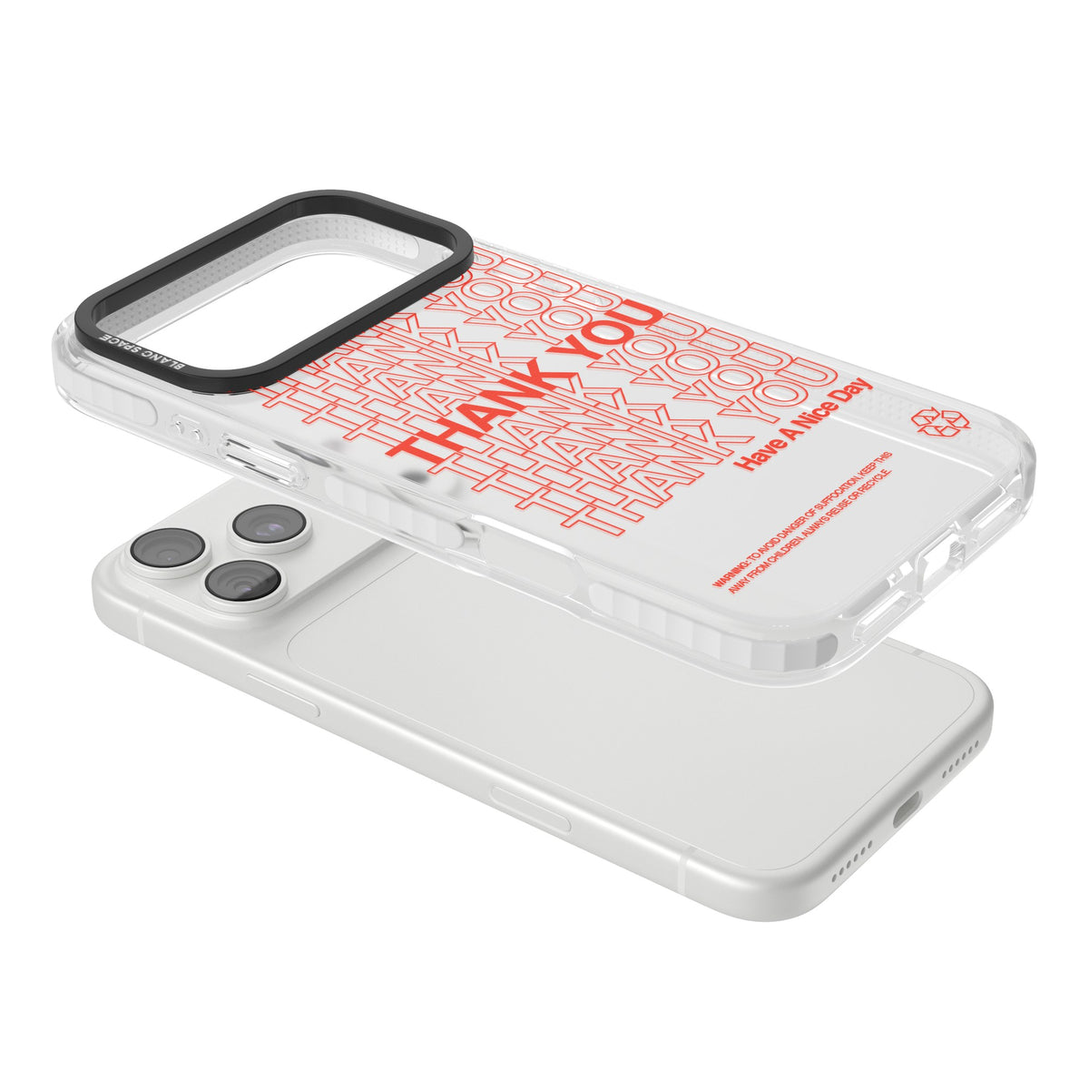 Thank You Have A Nice Day iPhone 18 Pro Max Impact Clear Phone Case angled