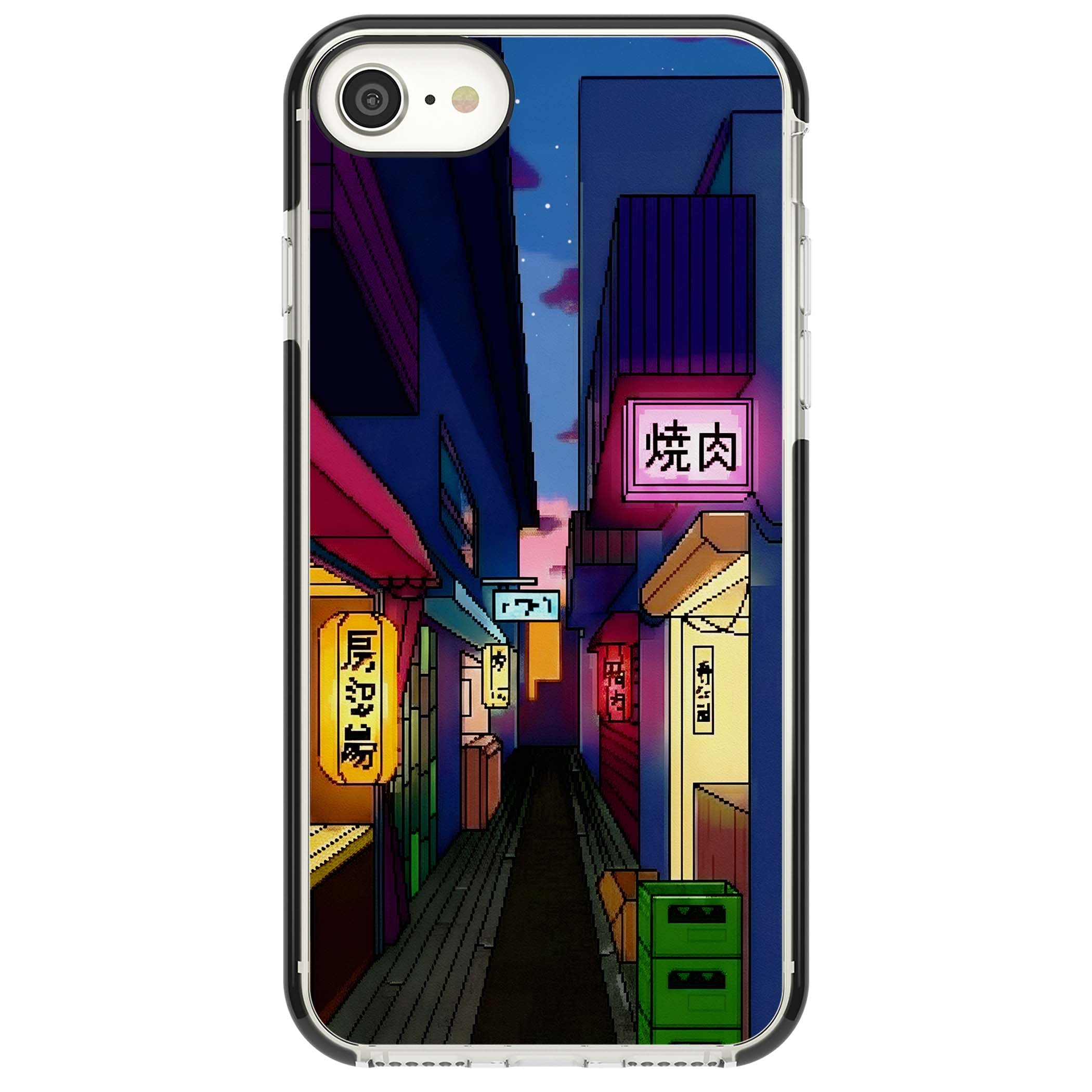 Nights In The Yokocho for him iPhone case | Black Impact case for iPhone SE