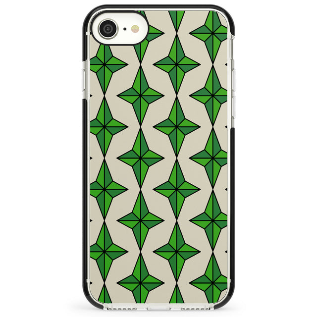 Emerald Stars Pattern Impact Phone Case for iPhone SE