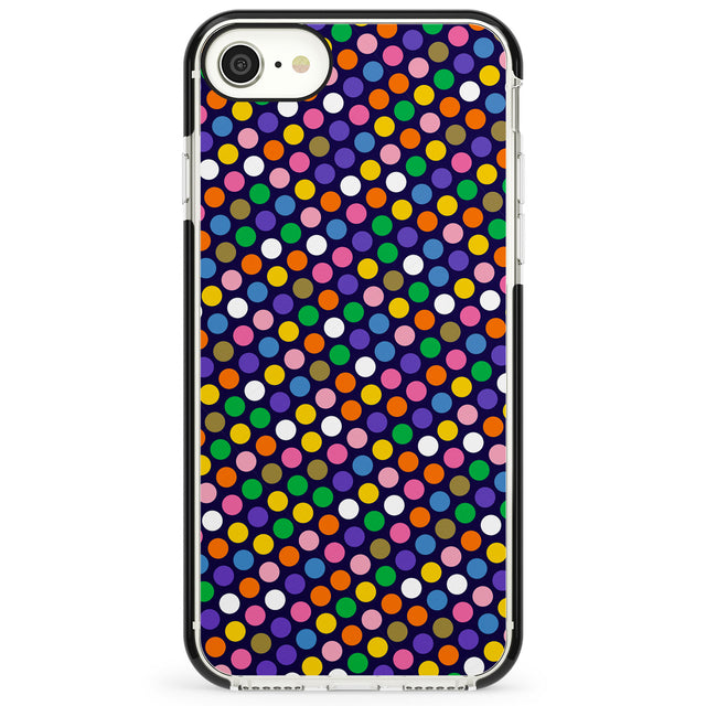Multicolour Polka-dot Fiesta (Purple) Impact Phone Case for iPhone SE