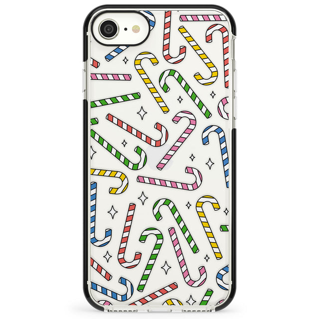 Colourful Stars & Candy Canes Impact Phone Case for iPhone SE
