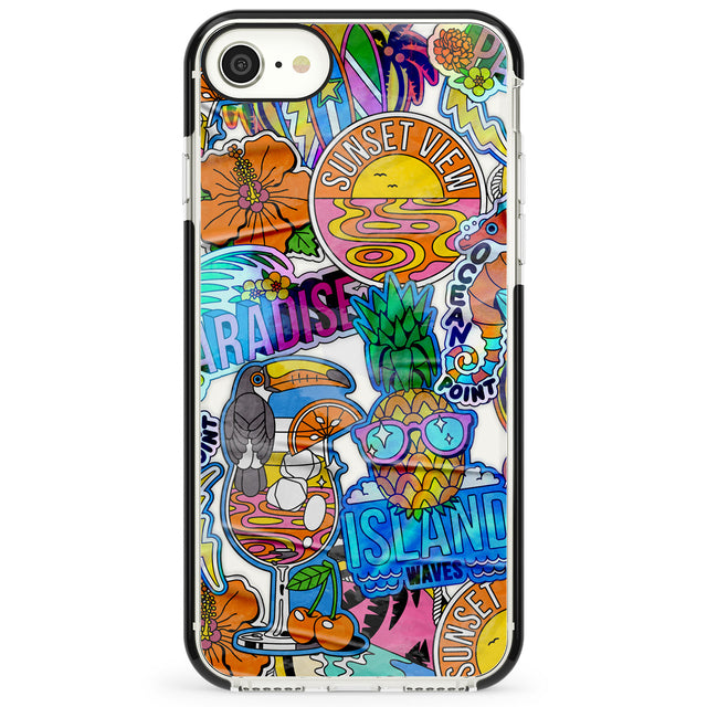 Tropical Vibes Collage Impact Phone Case for iPhone SE