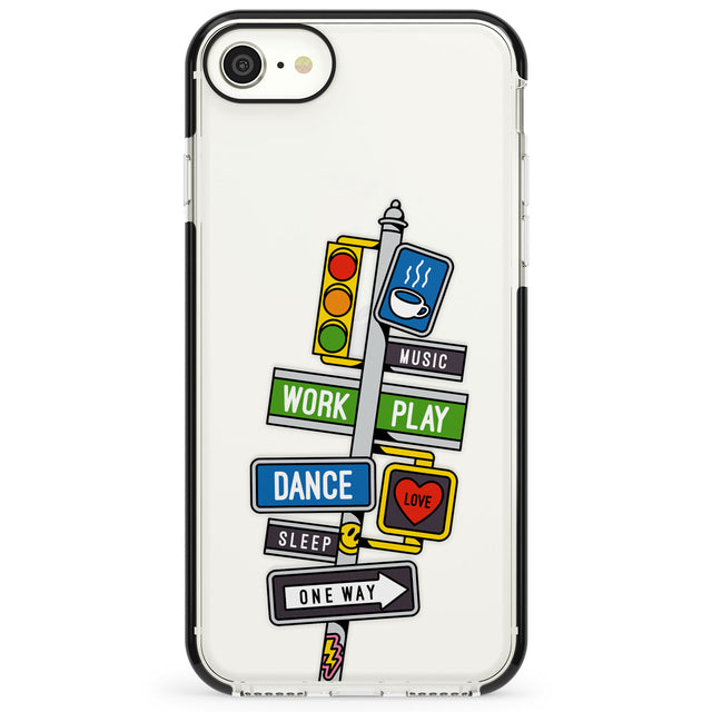 Mood Street Signs Impact Phone Case for iPhone SE