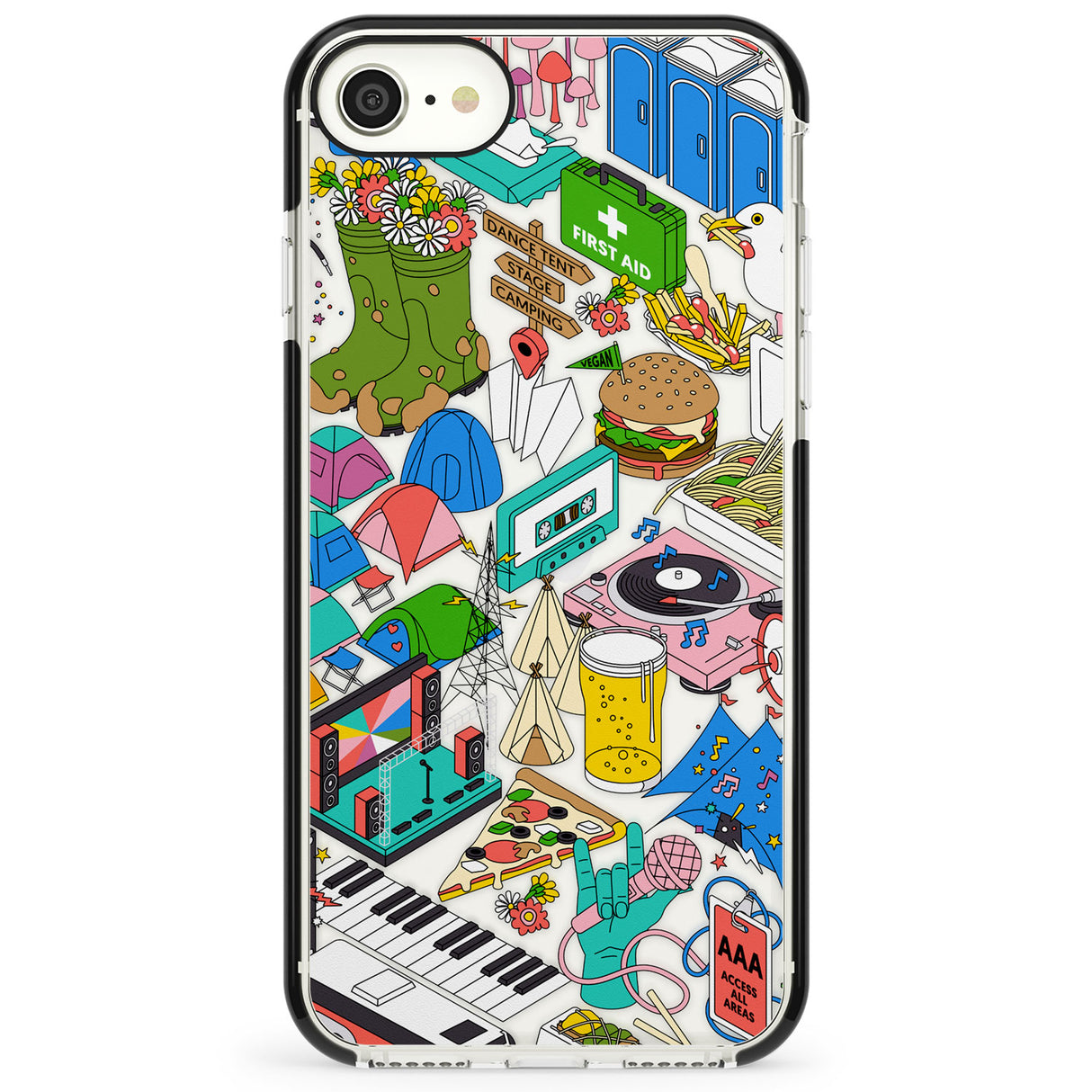 Festival Frenzy Impact Phone Case for iPhone SE