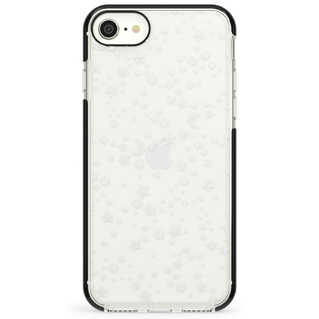 White Cosmic Galaxy Pattern Impact Phone Case for iPhone SE