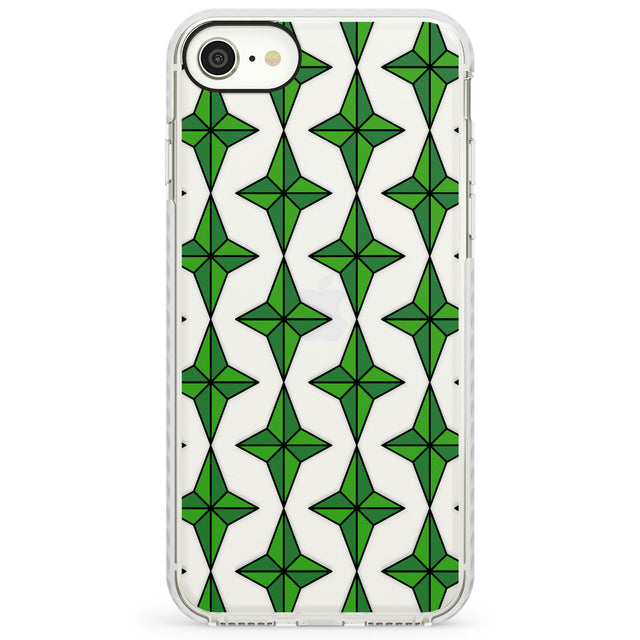 Emerald Stars Pattern (Clear)Impact Phone Case for iPhone SE