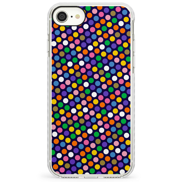 Multicolour Polka-dot Fiesta (Purple)Impact Phone Case for iPhone SE