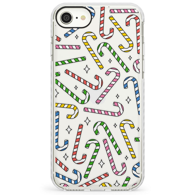 Colourful Stars & Candy CanesImpact Phone Case for iPhone SE
