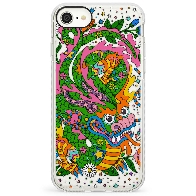Psychedelic Jungle DragonImpact Phone Case for iPhone SE
