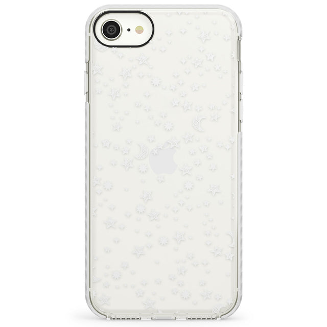 White Cosmic Galaxy PatternImpact Phone Case for iPhone SE