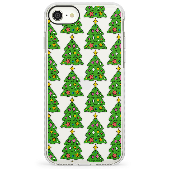 Christmas Tree Pattern (Clear)Impact Phone Case for iPhone SE