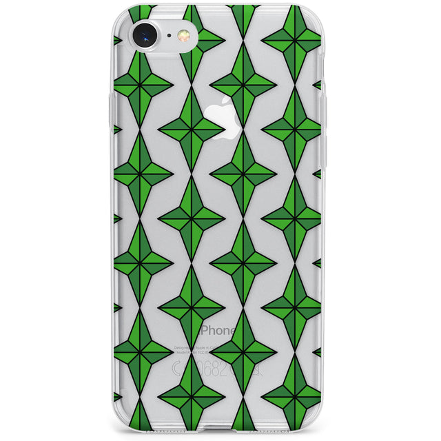 Emerald Stars Pattern (Clear) Phone Case for iPhone SE 2020, iPhone SE 2022