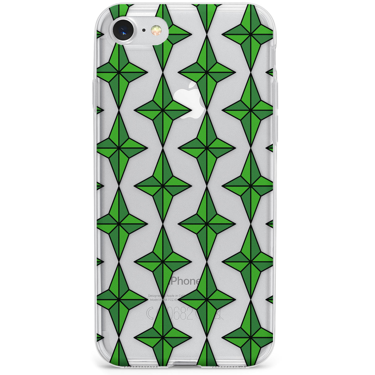 Emerald Stars Pattern (Clear) Phone Case for iPhone SE 2020, iPhone SE 2022