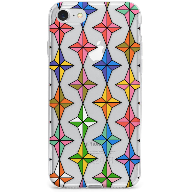 Multi Colour Stars Pattern Phone Case for iPhone SE 2020, iPhone SE 2022