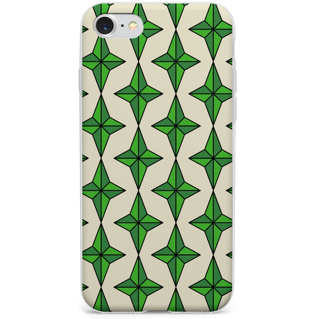 Emerald Stars Pattern Phone Case for iPhone SE 2020, iPhone SE 2022
