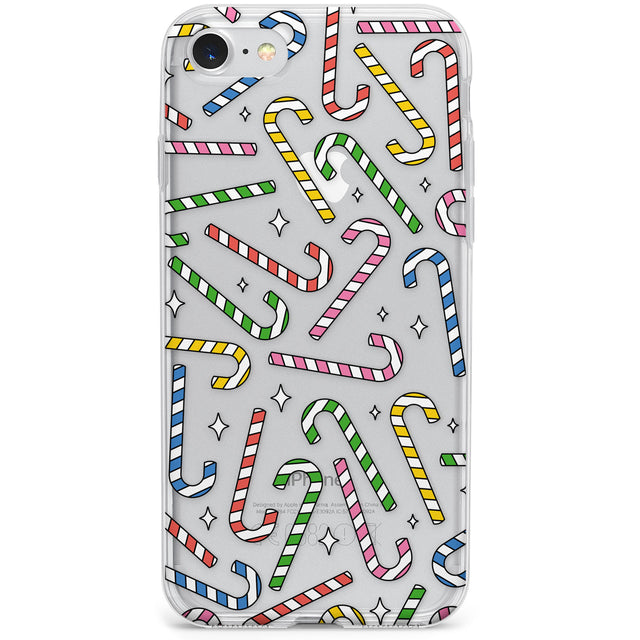 Colourful Stars & Candy Canes Phone Case for iPhone SE 2020, iPhone SE 2022