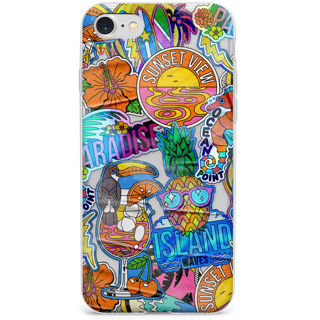 Tropical Vibes Collage Phone Case for iPhone SE 2020, iPhone SE 2022