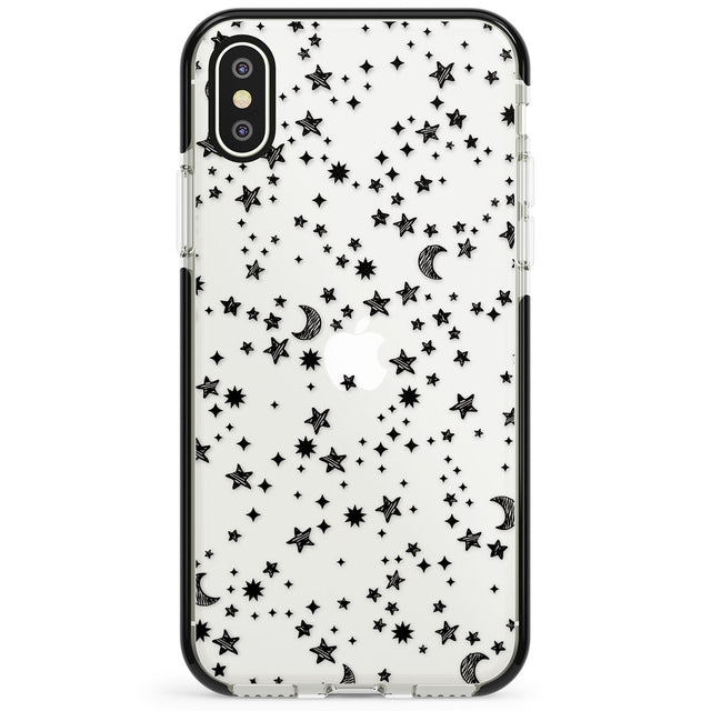 Black Cosmic Galaxy Pattern Phone Case for iPhone X XS Max XR