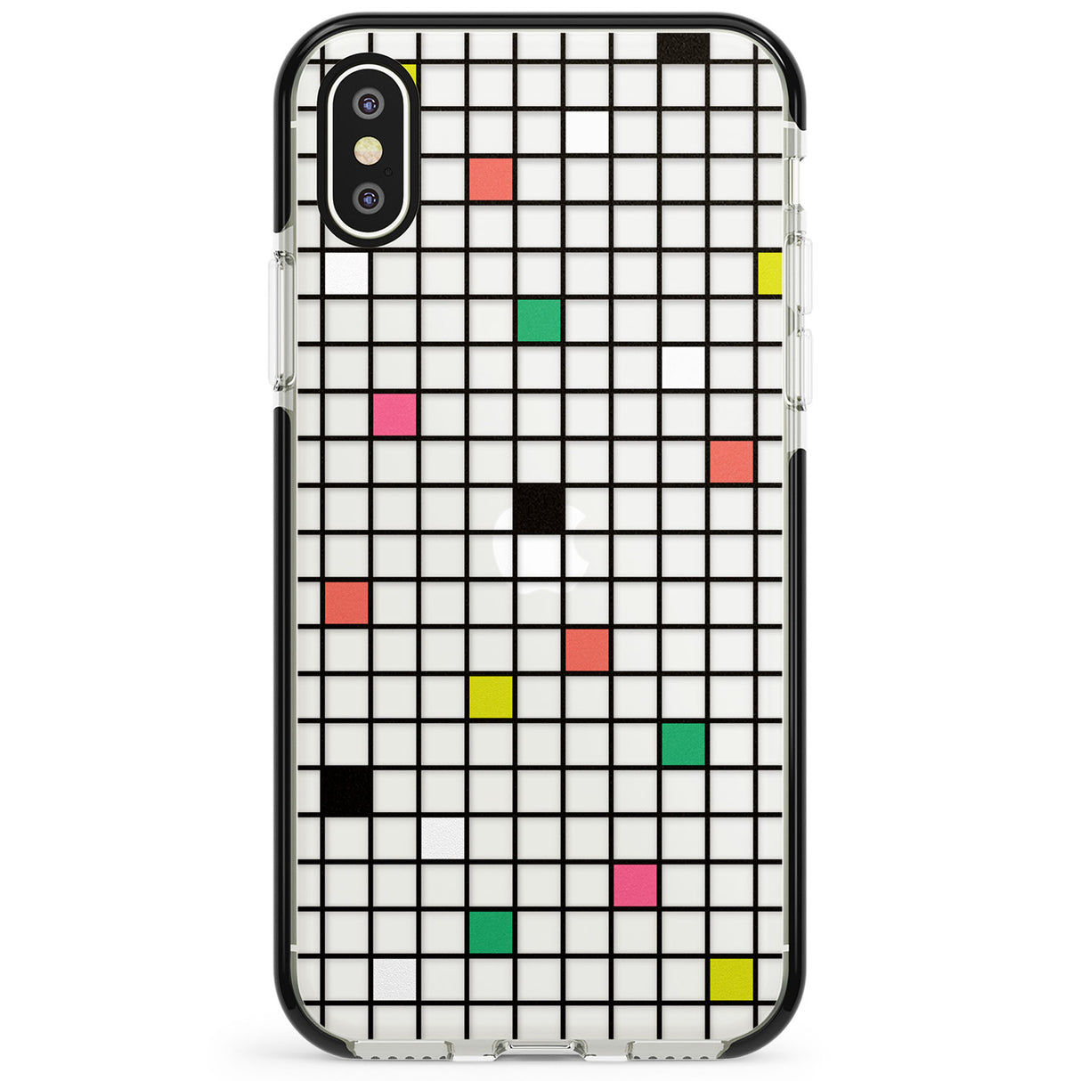 Vibrant Clear Geometric Grid Phone Case for iPhone X XS Max XR