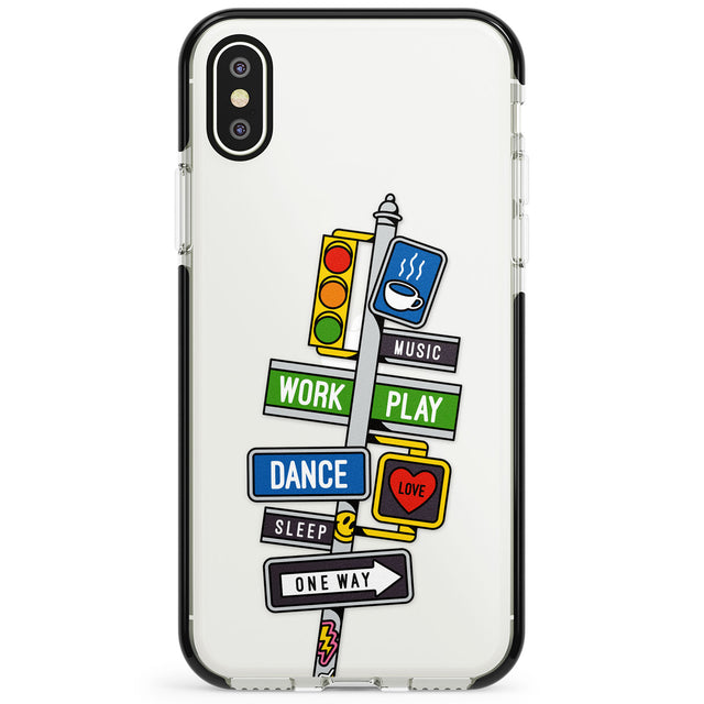 Mood Street Signs Phone Case for iPhone X XS Max XR